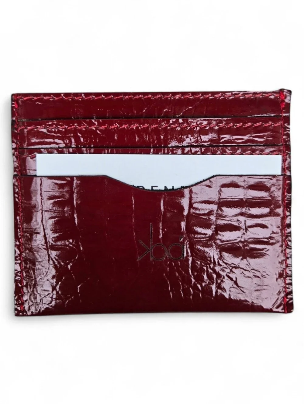 Red Leather Card Holder